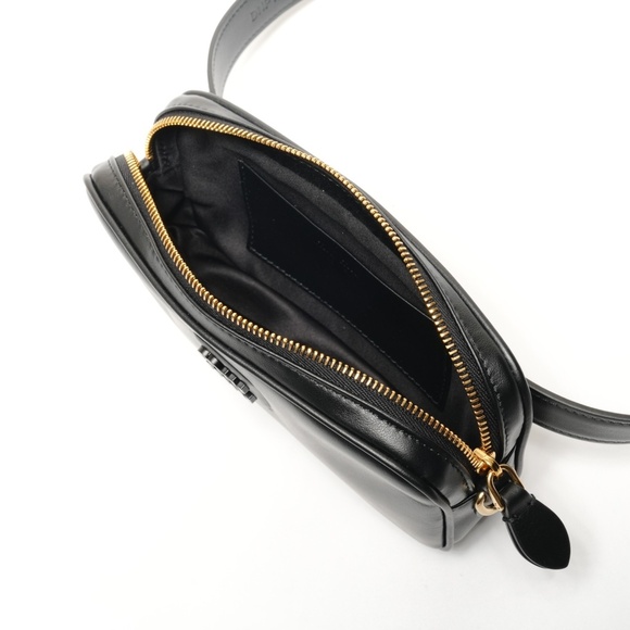 Miu Miu Miu logo leather waist bag in soft calfskin, black, WS26611 - Picture 12 of 13